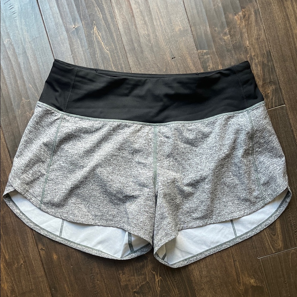 lululemon athletica Black and Gray Athletic Shorts